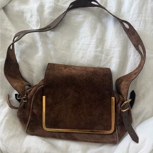Balenciaga suede purse
